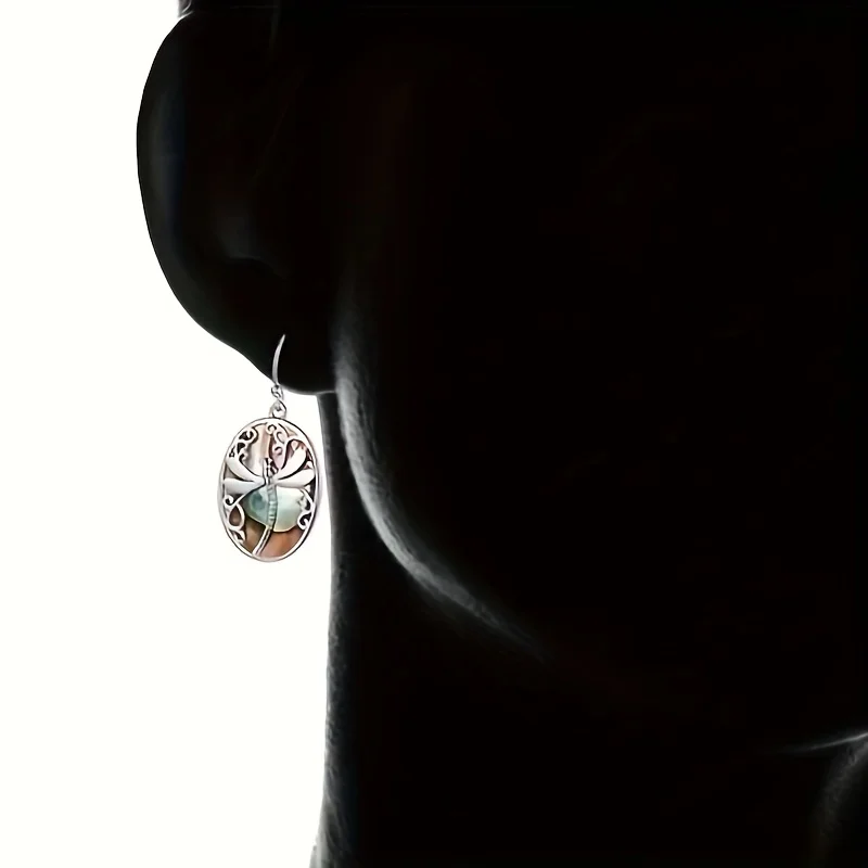 Pendientes de Libélula de Concha de Abulón - Image 3