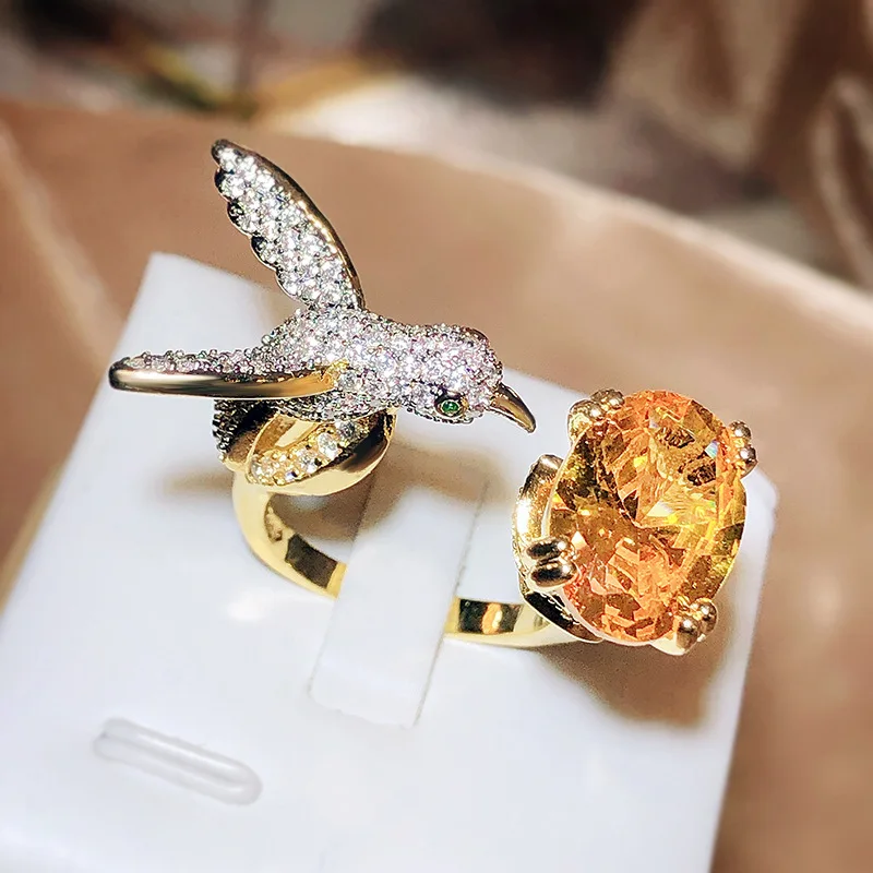 Anillo Ajustable de Colibrí con Piedra Preciosa - Image 6