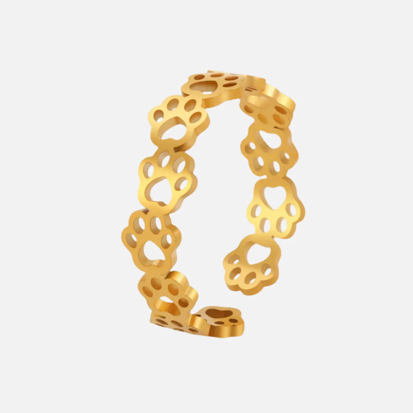 Anillo Ajustable de Huella de Pata