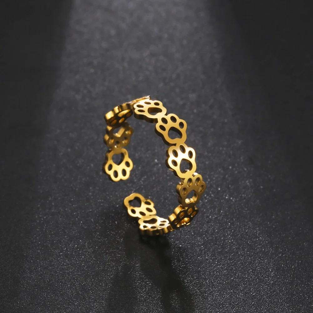 Anillo Ajustable de Huella de Pata - Image 2