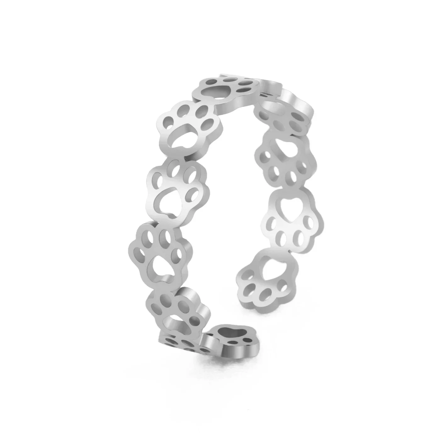 Anillo Ajustable de Huella de Pata - Image 5