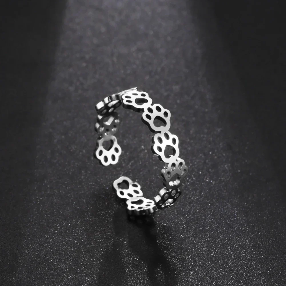 Anillo Ajustable de Huella de Pata - Image 6