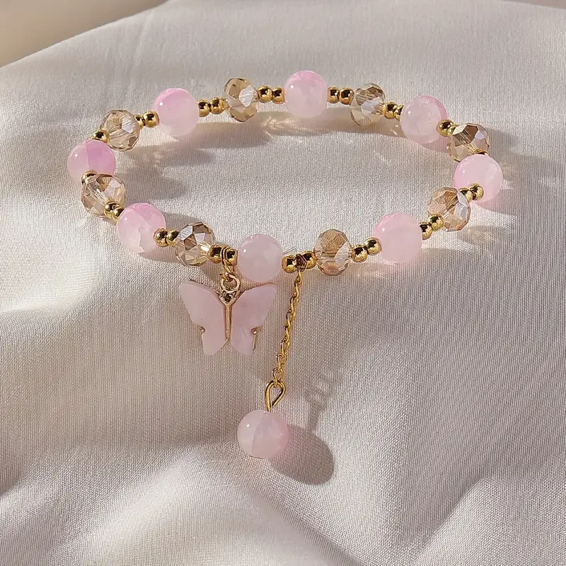 Pulsera Elástica de Mariposa con Cuentas - Image 4