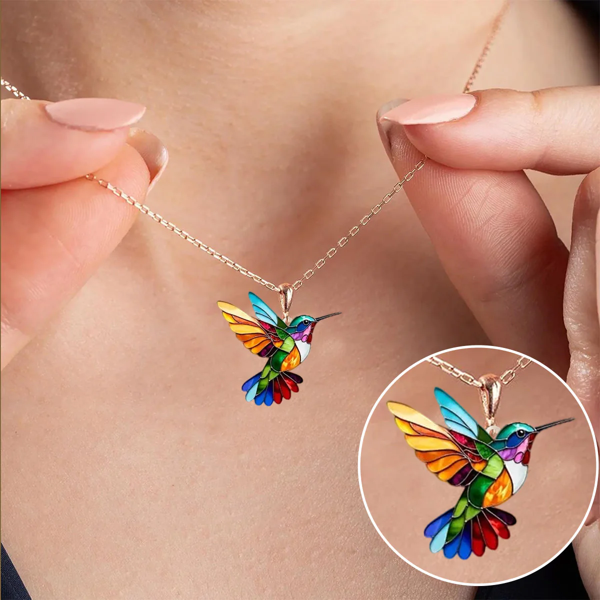 Collar de Colibrí con Pendientes de Regalo - Image 2