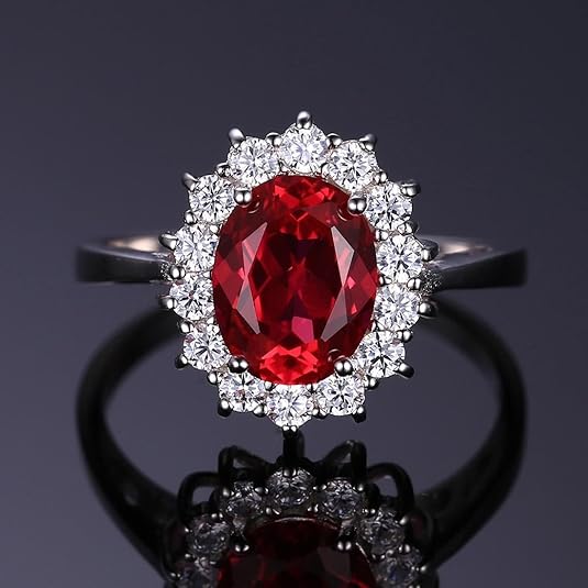 Anillo Halo de Rubí Clásico | Oro Blanco - Image 3
