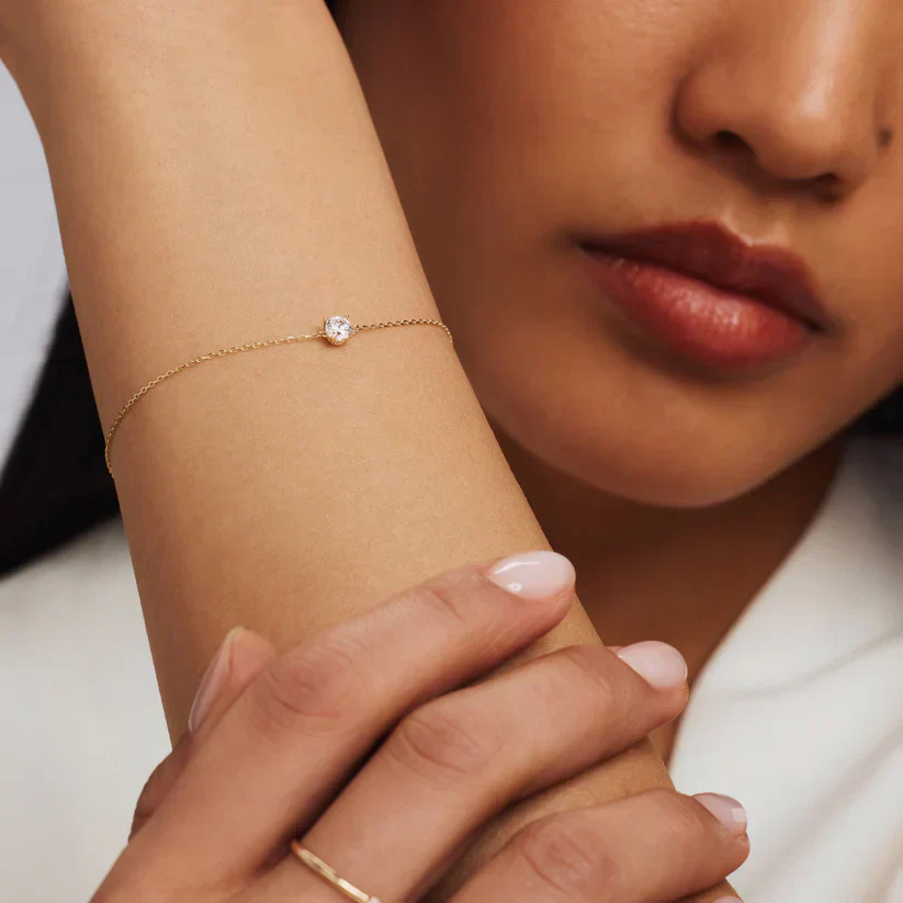 Pulsera con Piedra Cléa | Oro Blanco - Image 3