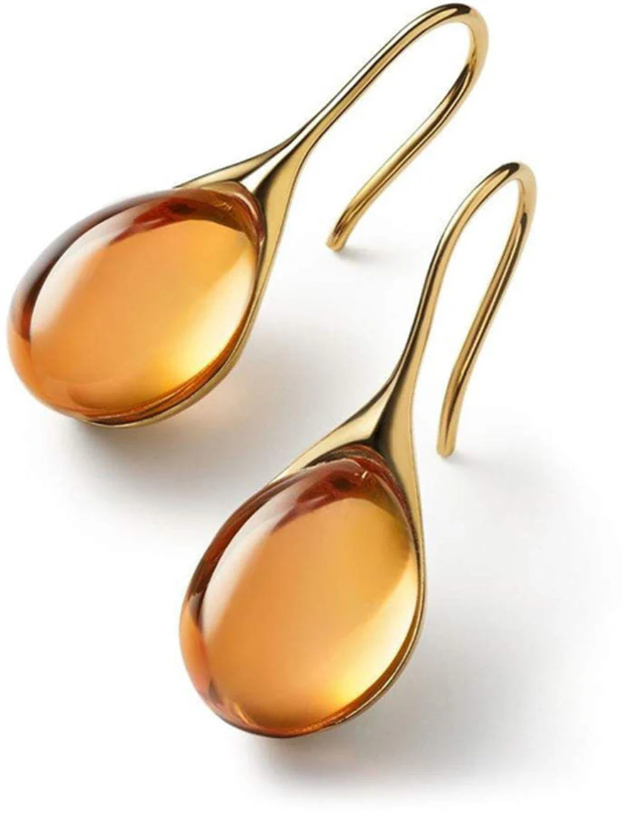 Pendientes de Gota de Cristal en Oro y Plata - Image 6