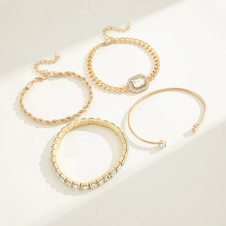 Set de Pulseras Domitia Calvina | Oro Blanco - Image 3
