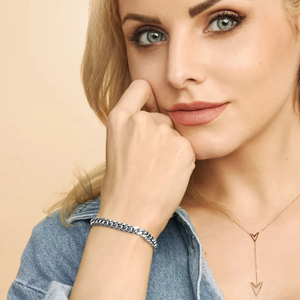 Pulsera Cubana Estate | Oro Blanco - Image 3