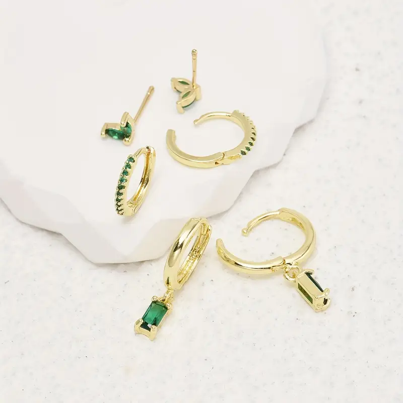 Set de Aretes Fiorenza Viridelle | Oro - Image 2