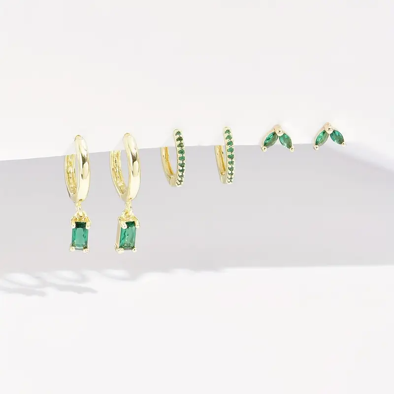 Set de Aretes Fiorenza Viridelle | Oro - Image 3
