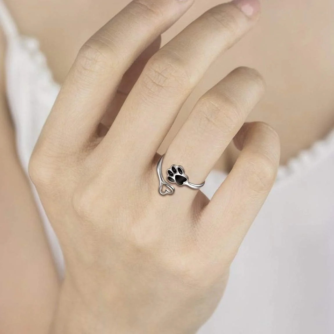 Anillo de Pata y Corazón Hecho a Mano - Image 11