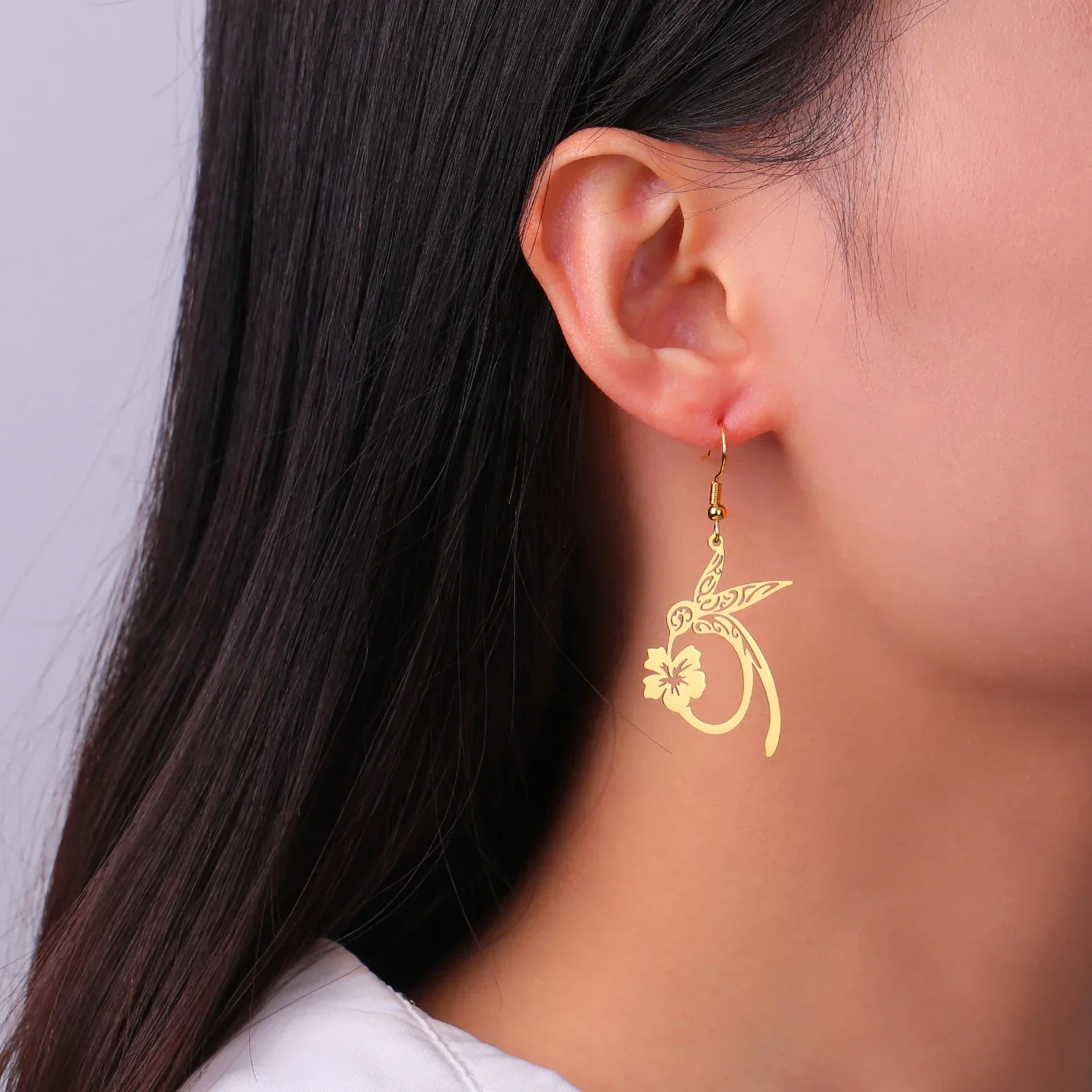Pendientes de Colibrí del Espíritu en Acero Inoxidable - Image 4