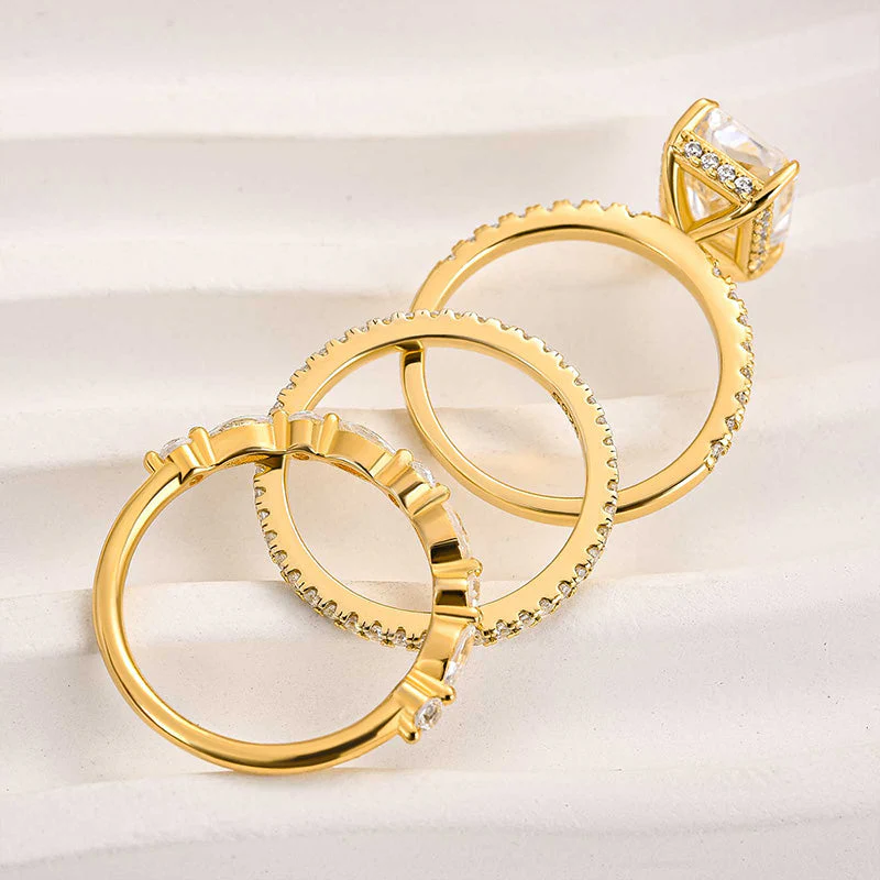 Set de Anillos de Boda Jaily 3PC | Oro - Image 2