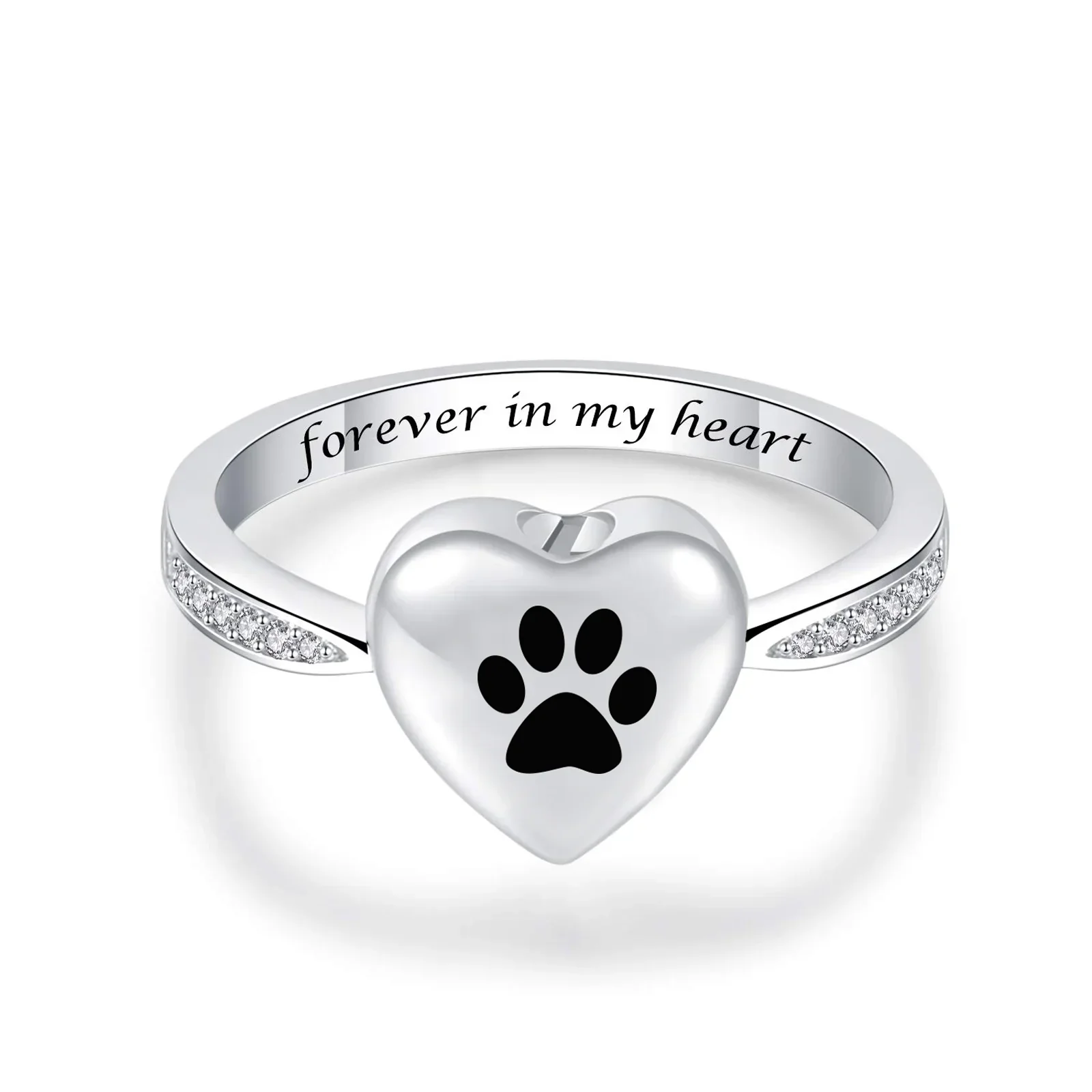 Anillo Urna de Corazón y Huella de Pata - Image 4