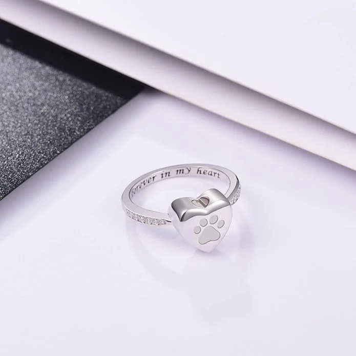 Anillo Urna de Corazón y Huella de Pata - Image 6