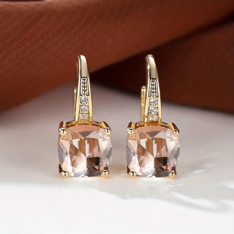 Pendientes de aro de piedra de zafiro místico | Oro - Image 10