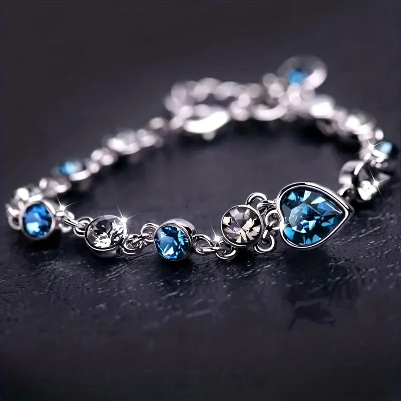 Pulsera Ocean Heart Glow | Oro Blanco - Image 2