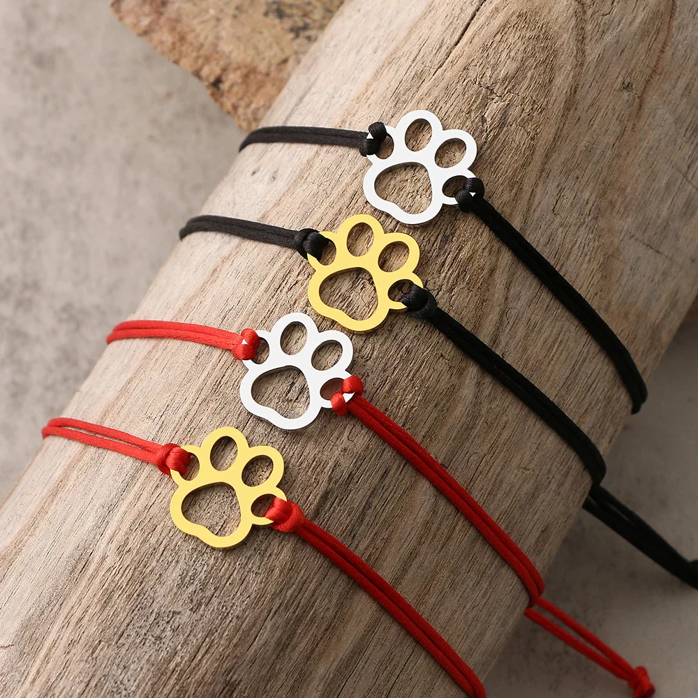 Pulsera de Cordón de Huella de Pata - Image 2