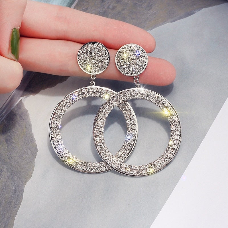 Pendientes de Circonita en Oro y Plata - Image 4