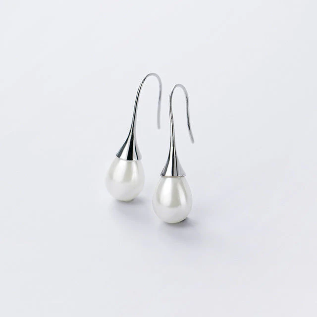 Pendientes de perlas colgantes - Image 5
