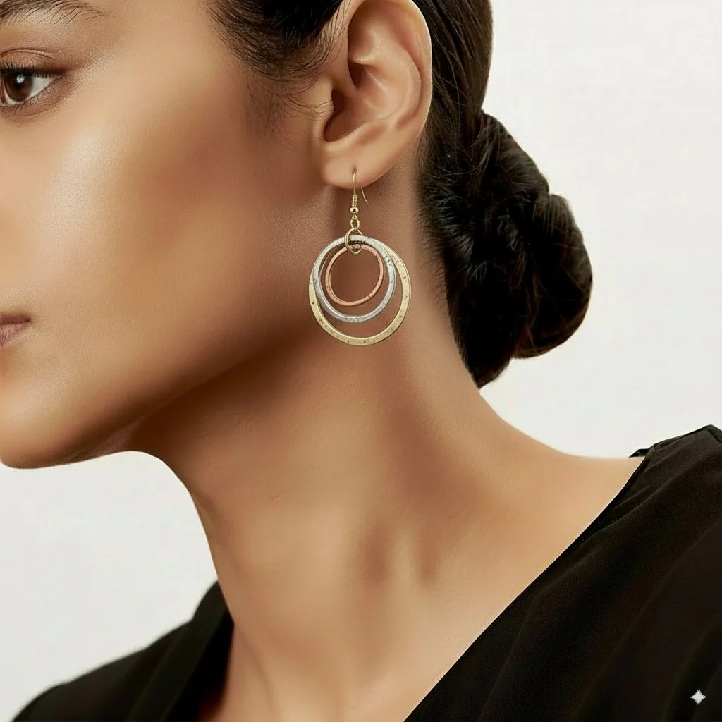 Pendientes Vintage de Oro y Plata - Image 2