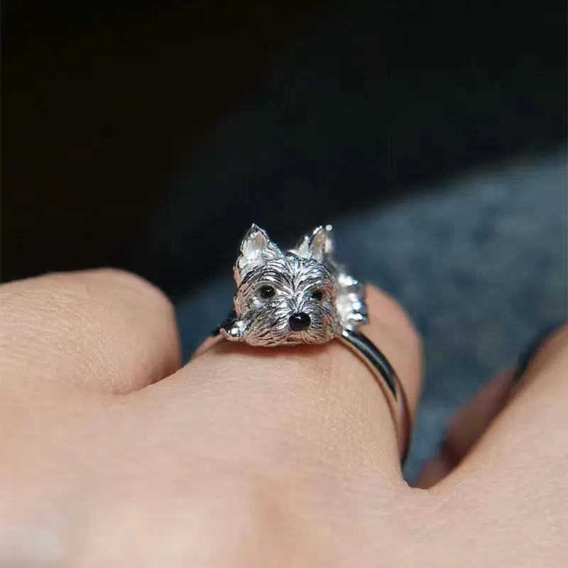 Anillo de Perro Ajustable de Estilo Retro - Image 2