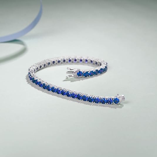 Pulsera de tenis de zafiro | Oro Blanco - Image 5