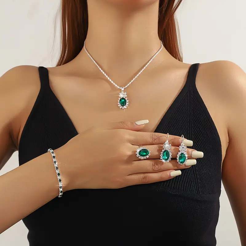Set de Joyería Seloria Grevalyn | Oro Blanco - Image 2
