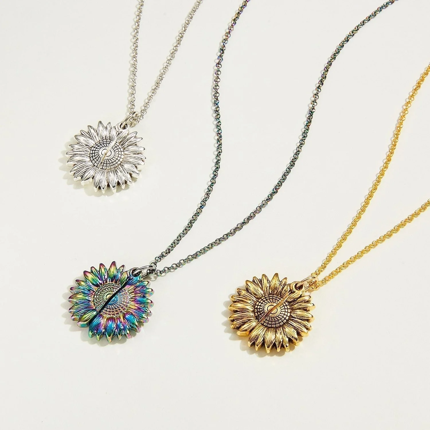 Colgante de Girasol en Plata - Image 2