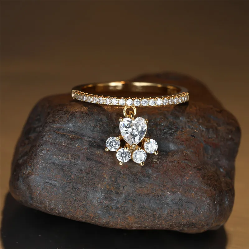 Anillo Vintage de Pata de Gato y Corazón con Piedra - Image 5