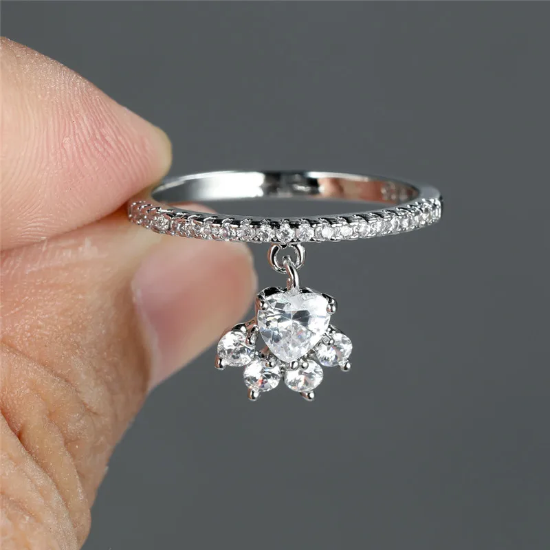 Anillo Vintage de Pata de Gato y Corazón con Piedra - Image 7